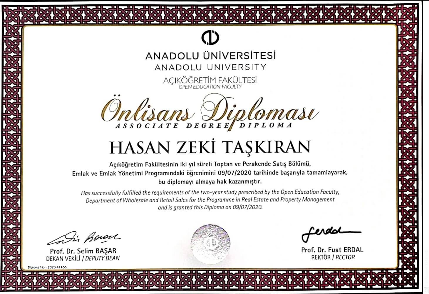 Önlisans Diploması